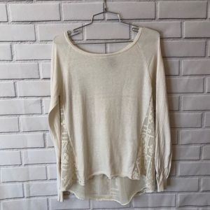 Anthropology White Top with Detailed Back sz Small